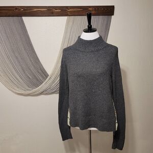 MOTH Pleated Back Mock Neck Sweater Sz S